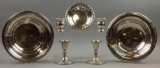 Sterling Silver Lot of 7 Pieces : Serving Bowls, Candle Sticks and more