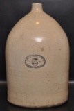 Antique 5 Gallon UHL Pottery Works Evansville Indiana Stoneware Jug