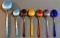Group of Vintage Sterling Silver and Enamel Spoons