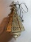 Antique hanging brass light fixture