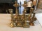 Group of Vintage brass candlestick holders