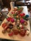 Large group of vintage and antique Christmas ornaments