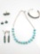 Turquoise Collection : Victor Moses Begay Signed Cuff and Earrings; Necklace + 2 Pairs of Earrings