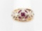 Vintage 14k Yellow and White Gold Ruby Ring