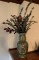 Antique oriental themed vase with florals
