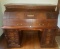 Ornate Antique Wood Executive Desk.