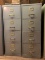 Group of 2 meta filing cabinets
