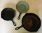 Group of 3 Cast-iron Skillets