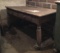 Primitive Antique Wooden Table with 2 Drawers