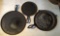 Group of 3 Antique Cast-iron Skillets