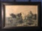 Antique etching in antique frame
