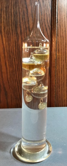 Vintage glass Galileo thermometer | Barnebys