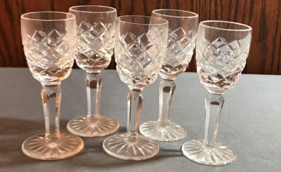 Vintage Waterford Crystal cordial glasses