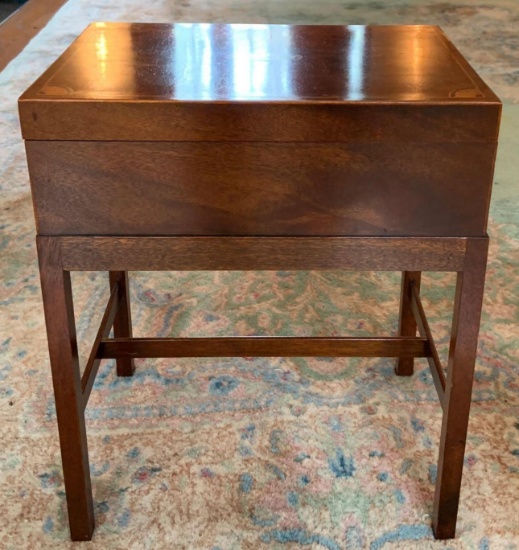 Walnut side table chest