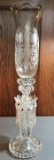 Vintage French Etched Crystal Candle Holder