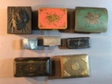Group of 8 Vintage trinket or snuff boxes