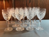 Group of Vintage Waterford Crystal stemware glasses