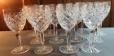 Group of 13 Vintage Waterford Crystal stemware glasses