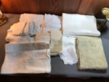 Group of antique linens
