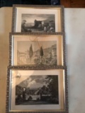 Group of 3 framed etchings