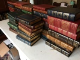 Vintage group of the Franklin Library collection of books