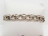 Sterling Silver Parallel Curb Chain Bracelet