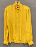 Vintage Gucci Yellow Silk Blouse