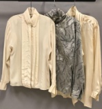 Group of 3 : Vintage Gucci Women's Silk Blouses