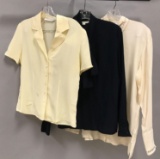 Group of 3 : Vintage Burberry Silk Blouses