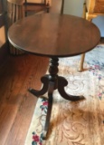 Antique mahogany tripod tilt top table