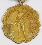 1912 10K Gold Continental Insurance Co 25 Years Medal