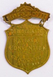 1896 Souvenir Democratic National Convention Badge / Metal