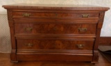 Antique Walnut Dresser with Marble Top