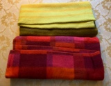 Group of 2 vintage wool blankets