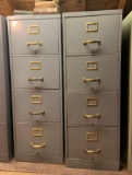 Group of 2 meta filing cabinets