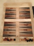 Antique Marble Backgammon Set