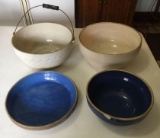 Group of 4 Antique/Vintage Stoneware Bowls