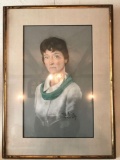 Chalk/Pastel portrait Artist signed 1957