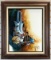 Keith D Adams Framed Oil Painting of Native American items on Canvas