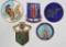 Group of 5 WW2 Army Air Corps Division Insignia Pins