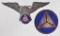 WW2 Civic Air Patrol Pilot Badge and Cap Badge
