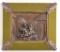 Antique Framed Bronze Scene