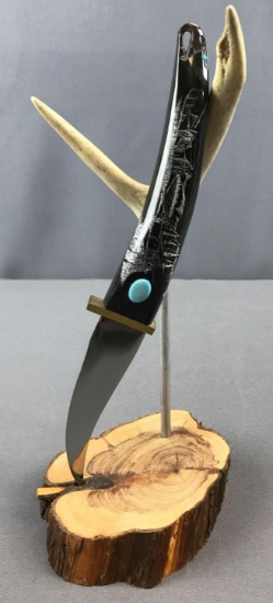 Ted Miller Knife with Carved Handle
