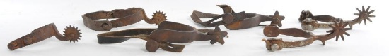 Group of 3 Pairs of Antique Western Cowboy Spurs