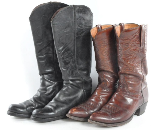 Group of 2 Pairs of Vintage Western Cowboy Boots