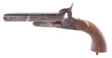 Antique Double Barrel Drop Trigger Break Action Percussion Pistol