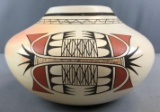 Native American Polychrome Pottery Seed Jar
