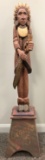 Wood Carved Cigar Store Native American Indian