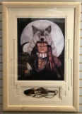 Shadow Wolf Framed Print by Debra Colburn