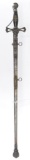 Identified Antique Masonic Templar Knight Ceremonial Sword with Scabbard